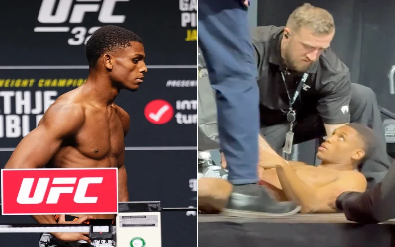 لقطة صادمة سقوط مصارع داخل الحلبة في الفنون القتالية